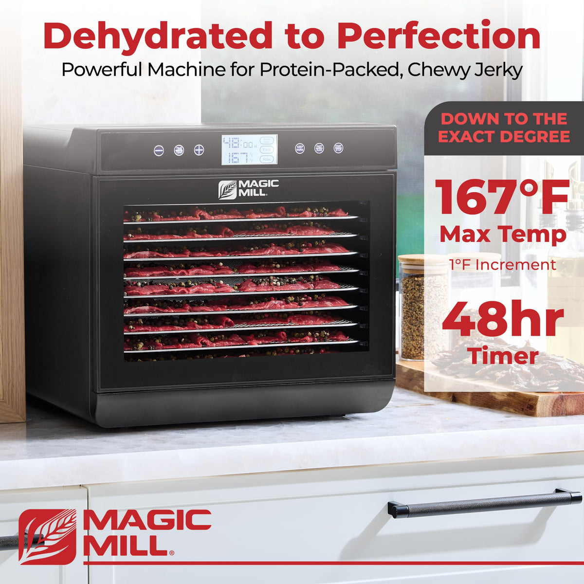 Digital Food Dehydrator with 48-Hour Timer & Adjustable Temperature