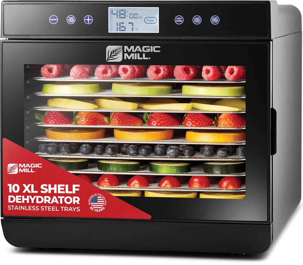 Digital Food Dehydrator with 48-Hour Timer & Adjustable Temperature