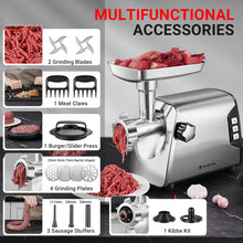 3000W Heavy-Duty Electric Meat Grinder with Sausage & Kubbe Attachments