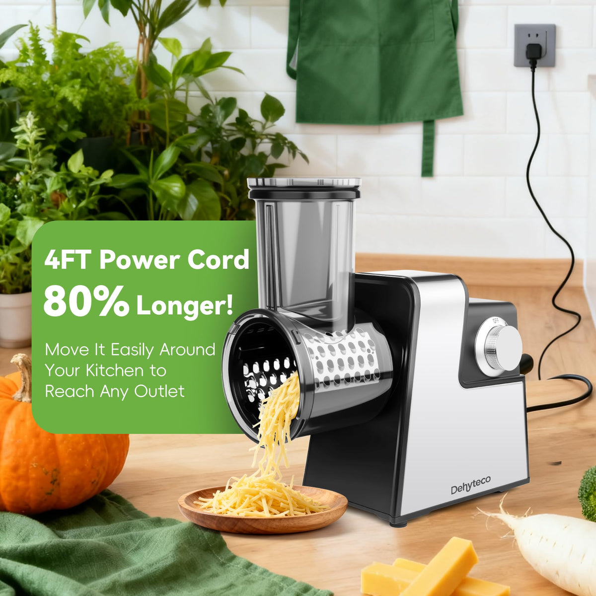 7-in-1 Electric Cheese Grater, Slicer & Shredder