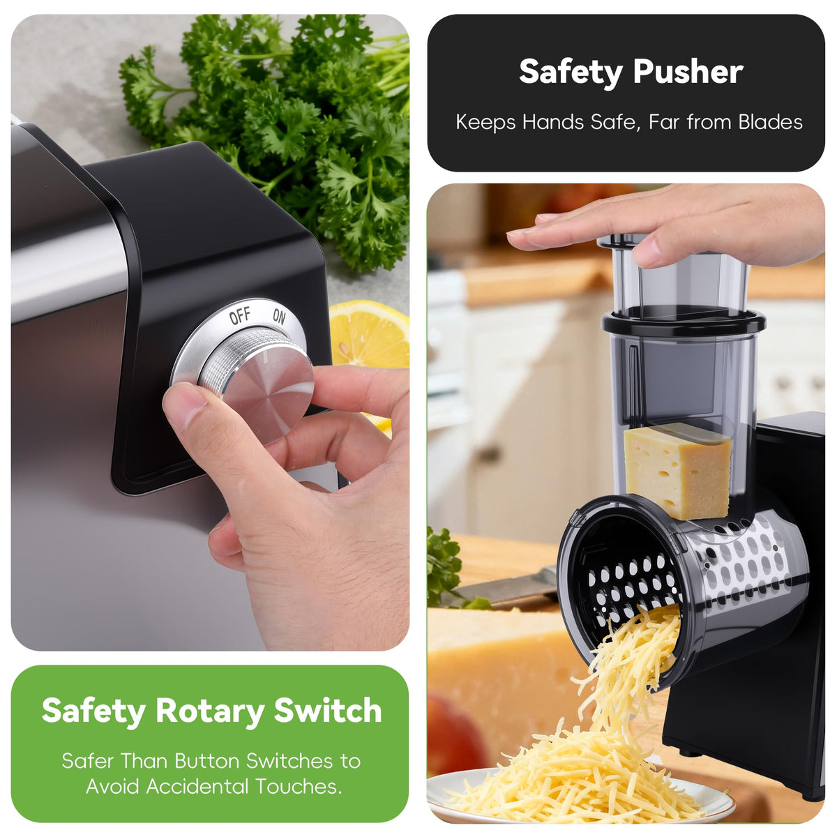 7-in-1 Electric Cheese Grater, Slicer & Shredder